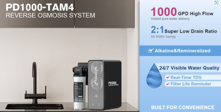 Frizzlife 1000GPD Reverse Osmosis Water Filtration System: Clean, Fresh, and Alkaline