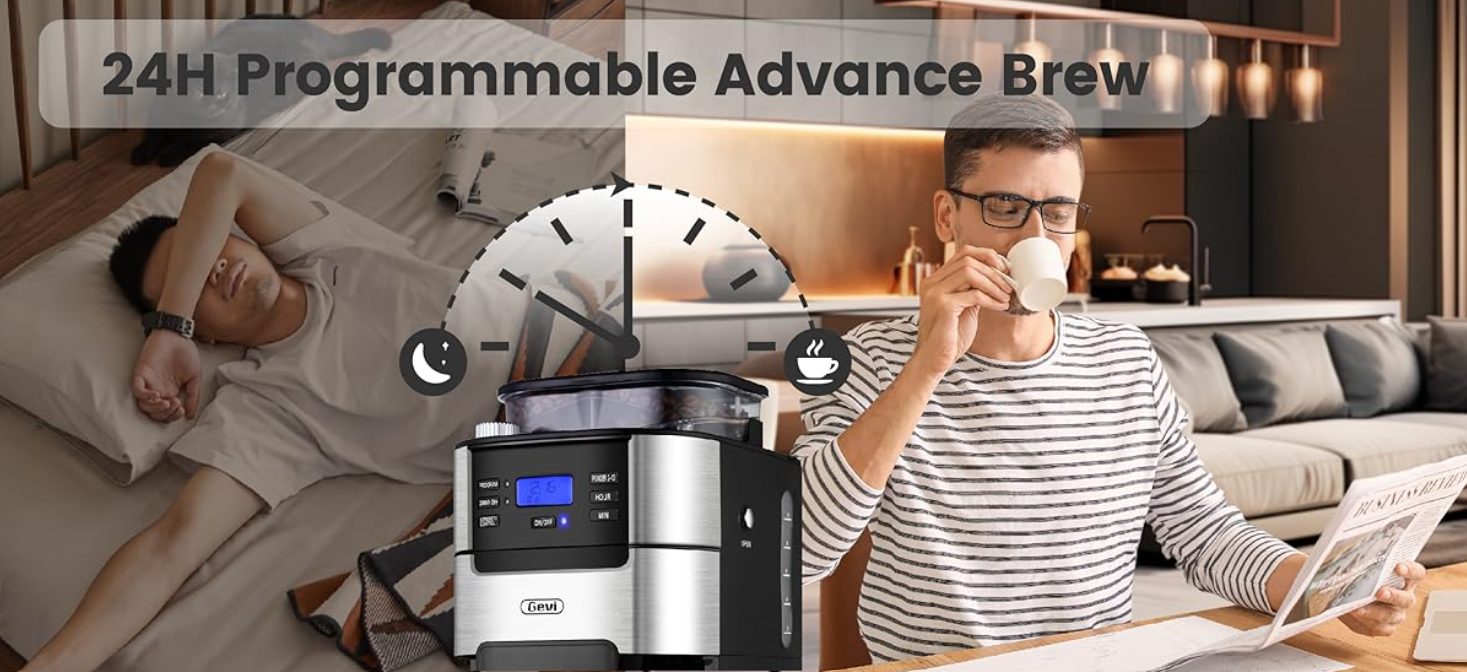 Gevi 10Cup Grind and Brew Coffee Maker Review A Perfect Blend of